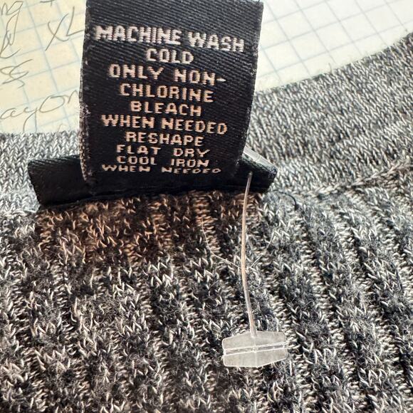 Womens Rue 21 Heather Gray Long Lace Up Ribbed Henley Top Shirt Large - Picture 6 of 8